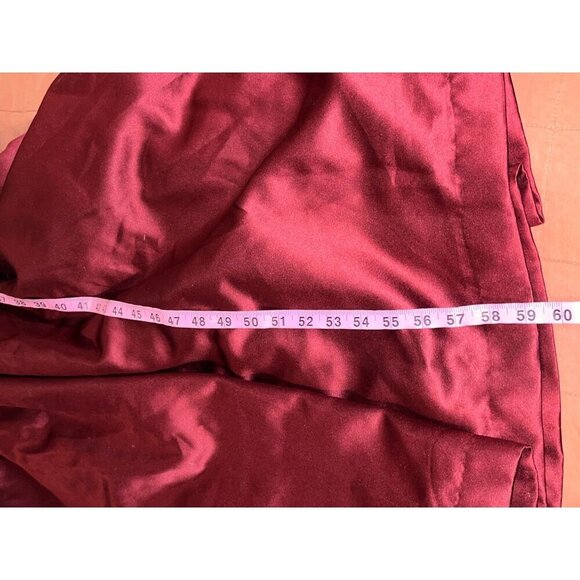 Vintage A.J. Bari Burgundy Halter Velvet Satin Back Lace-Up maxi Dress Women's S - Picture 5 of 8
